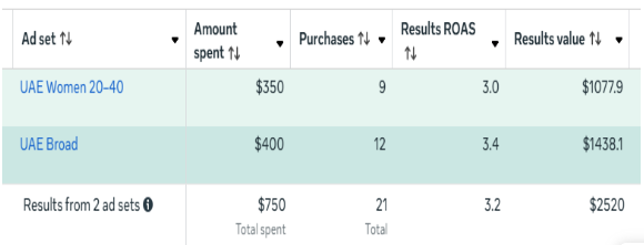 Early Purchase Funnel Test UAE